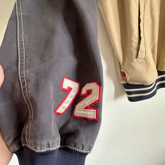 Ecko Unlimited Varsity Bomber Jacket 100% Cotton Canva Patched L Vintage USA - Picture 14 of 15